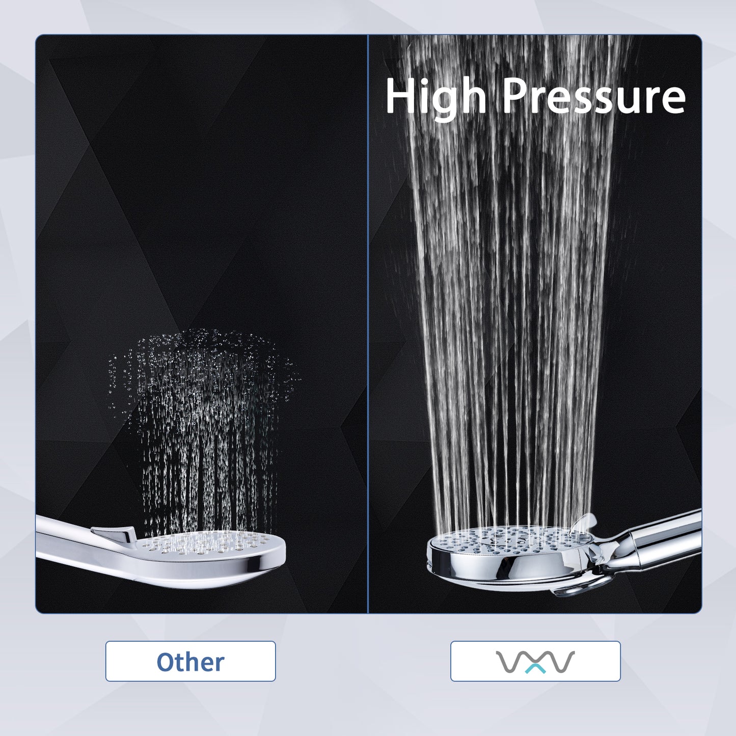 VXV Filtered Shower Head, 9 Modes High Pressure Shower Head with Handheld, with 71" Shower Hose & Adjustable Bracket Filter Shower Head, Remove Chlorine & Hard Water, Chrome